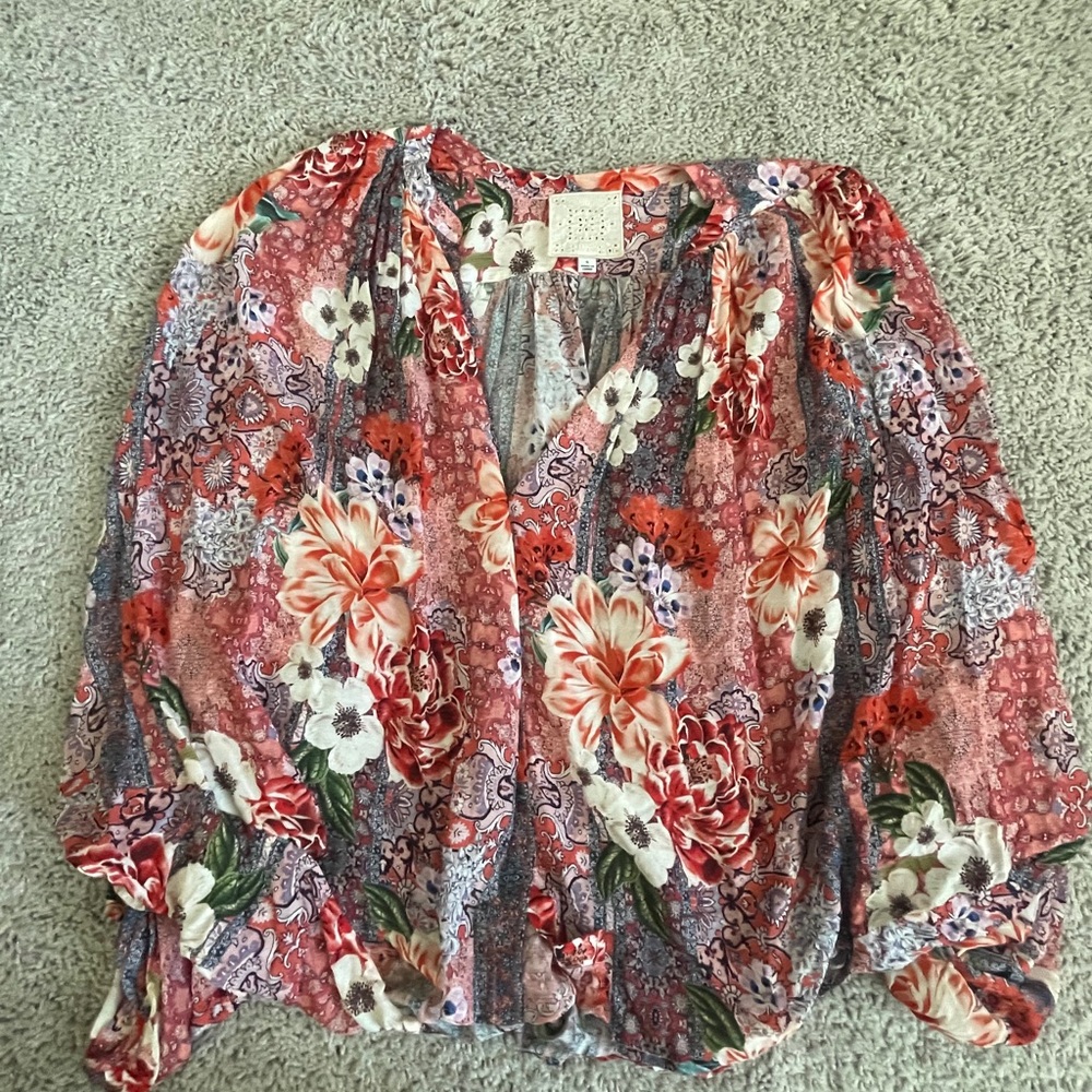 2‑Piece Johnny Was Ingrid Blouse & Layla Pant Set – Size Small - Picture 2 of 5